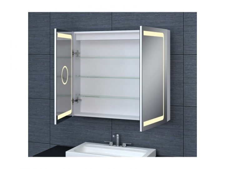 Armoire De Toilette Aluminium – Modèle 80 – 70 Cm X 80 Cm pour Armoire De Toilette Ikea