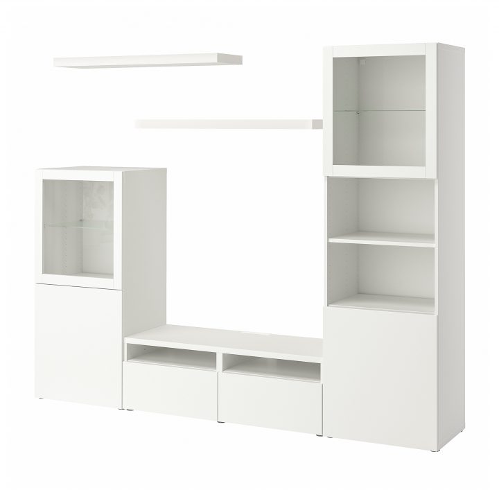 Bestå / Lack Combinaison Meuble Tv – Blanc – Ikea pour Meuble Tv Billy Ikea