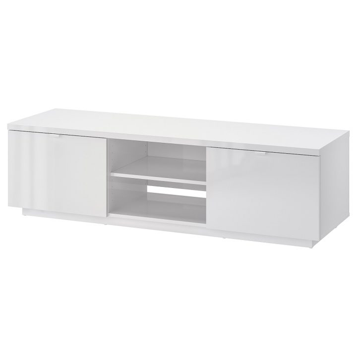 Byås Meuble Télé – Ultrabrillant Blanc – Ikea destiné Meuble Tv Billy Ikea