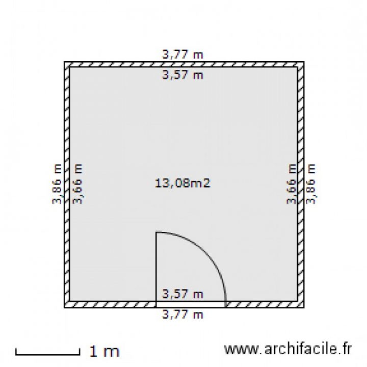 Cabanon – Plan 1 Pièce 13 M2 Dessiné Par Fredo2391 à Plan De Cabanon Rona Gratuit