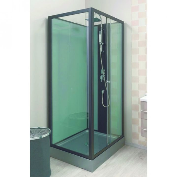 Cabine De Douche Astoria Gris 100X80 Cm pour Cabine De Douche Hydromassante 100X80