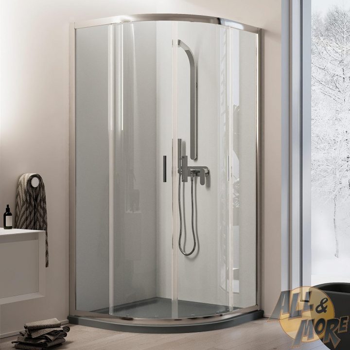 Cabine Paroi Douche Demi-Circulaire 90X90 H185 Cm Verre concernant Celco  Design  Cabine De Douche  Circulaire  Piecees  Detachees