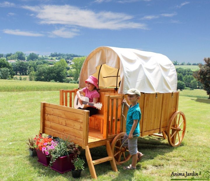 Chariot Bois Jessy, Jeux Enfant, Diligence, Voiture À pour Notice De Montage Chariot De Jardin