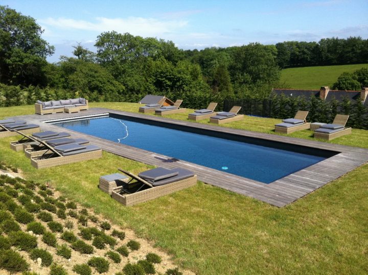 Construction De Piscine Dans Le Calvados À Deauville pour Liner Gris Et Volet Securite Gris Quen Pensez Vous