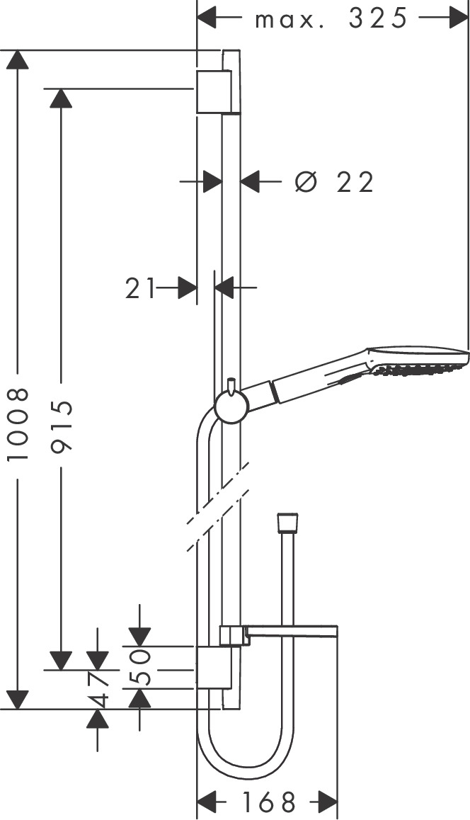 Hansgrohe Barres Murales: Raindance Select E, Ensemble De intérieur Plan De Montage Douche Aqualine Luna Gauche Pdf