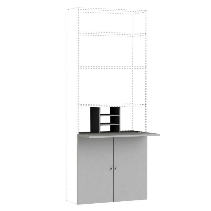 Kit Bureau Spaceo Home 100 X 80 X 30 Cm, Anthracite destiné Kit Depazamiento Canape Leroy Merlin