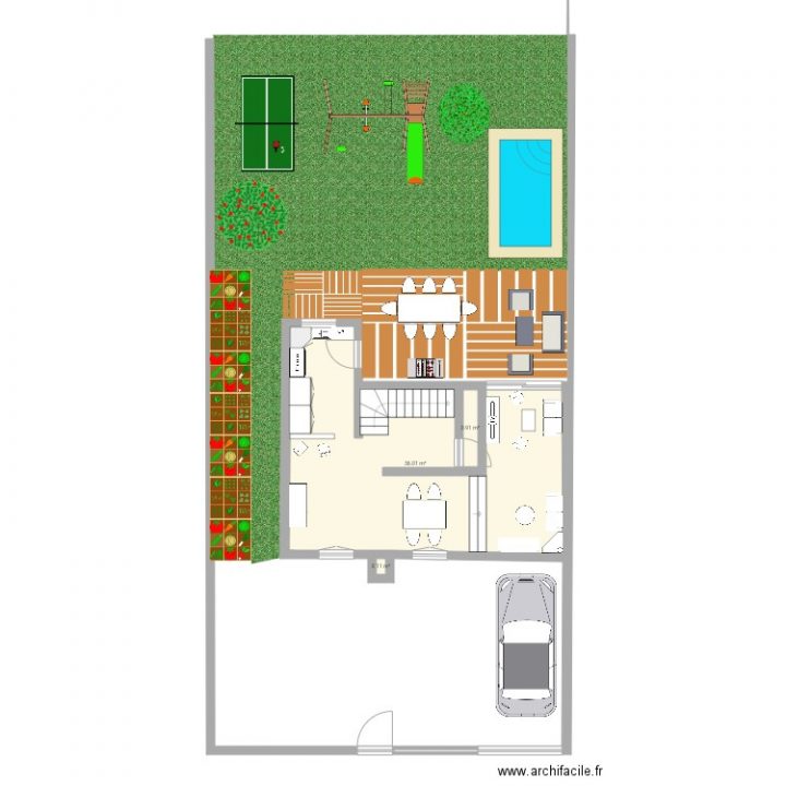 Maison Rdc – Plan 3 Pièces 37 M2 Dessiné Par Maev_Analou tout Balancoire 4 Place A Vendre Chez Canac Canaq
