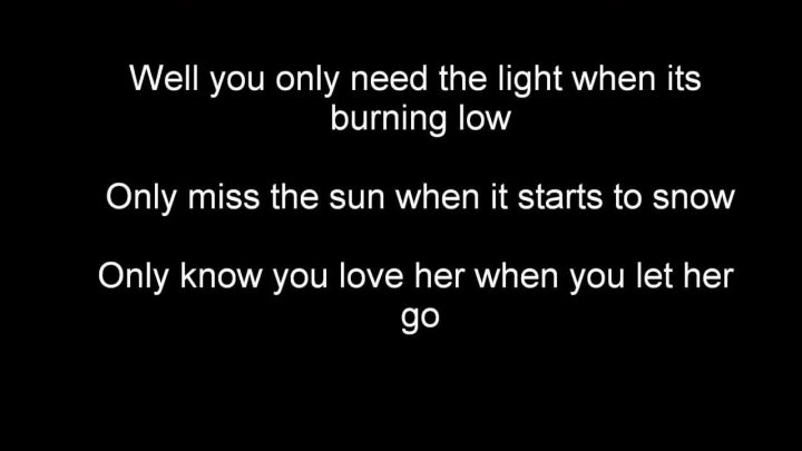 passenger let her go songtext