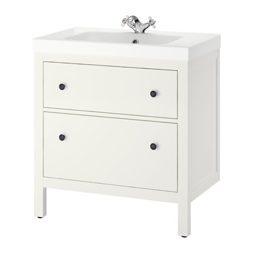 Meuble A Tiroir Blanc Ikea – Tete De Lit destiné Hemnes Gris Lavabo