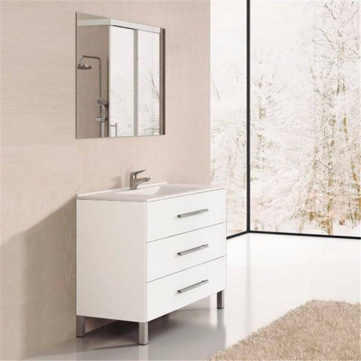 Meuble Blanc Brillant Ribera Tegler 12540340 | Habitium.fr tout Meuble Blanc