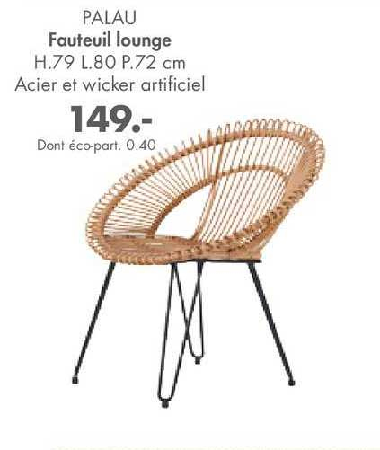 Offre Fauteuil Lounge Palau Chez Casa serapportantà Bouchara Fauteuils