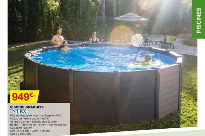 Offre Piscine Graphite Intex Chez Bricomarche dedans Piscine Intex Grzphite