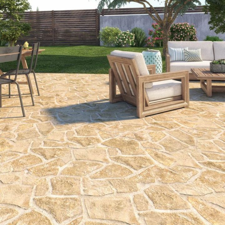 Opus En Pierre De L'Yonne, Jaune Ocre L.100 X L.100 Cm Ep avec Carrelage Exterieur Leroy Merlin