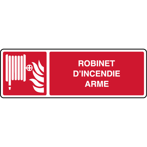 Panneau De Sécurité Horizontal Robinet D'Incendie Armé dedans Danger Robinet Exterieur Coulant