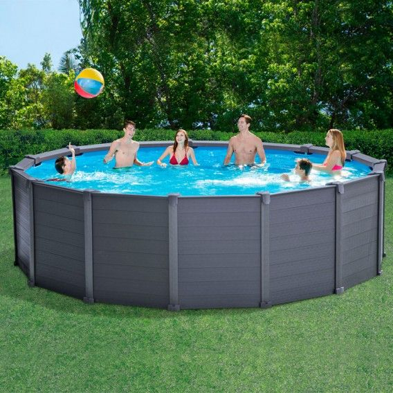 Piscina Intex Graphite Panel 478X124 Depuradora Arena avec Piscine Intex Grzphite