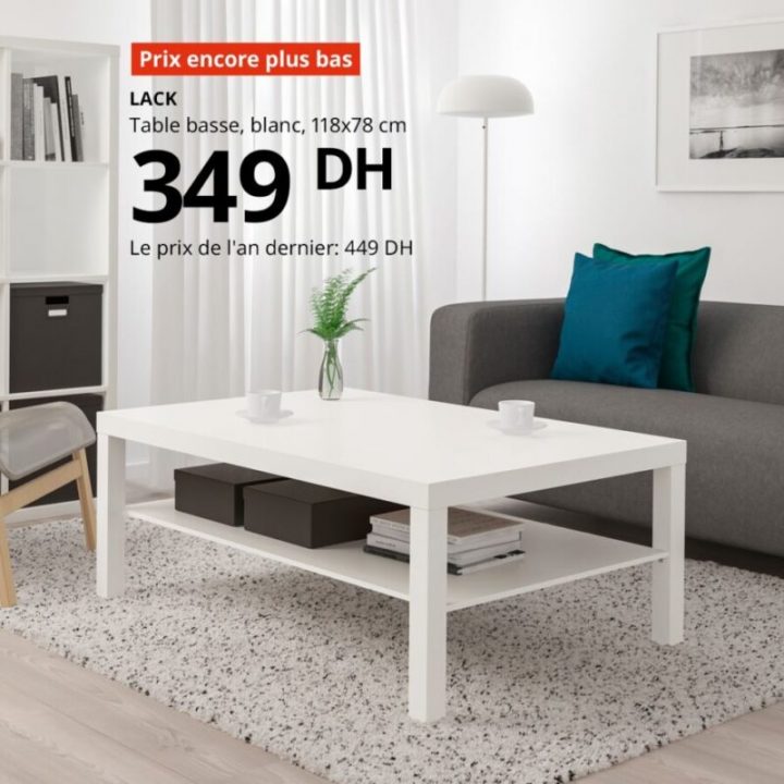 Prix Encore Plus Bas Chez Ikea Maroc Table Basse Lack 349Dhs avec Ikea Table Basse