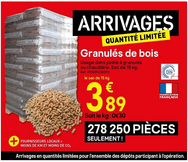 Promotion Brico Depot: Granulés De Bois – Produit Maison pour Chalet Bois Brico Depot