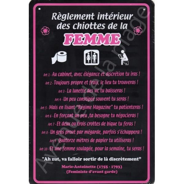 Règlement Intérieur Des Toilettes De La Femme – Achat tout Affiche Gratuite Toiletettes Hors Service