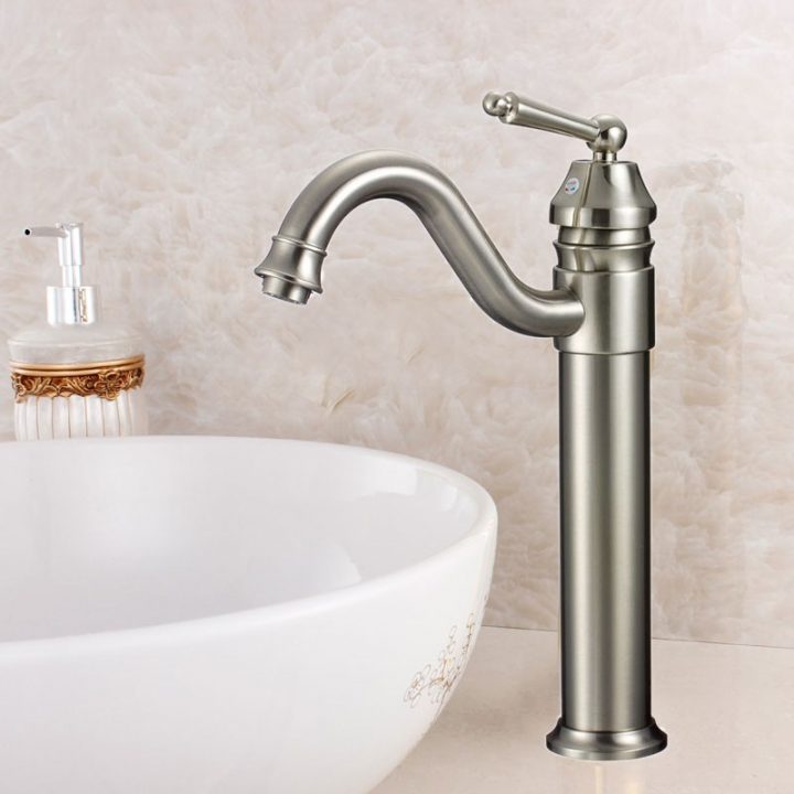 Robinet De Lavabo&Vasque – Laiton En Nickel Brossé (81H26 destiné Robinet De Lavabo Qui Bouge