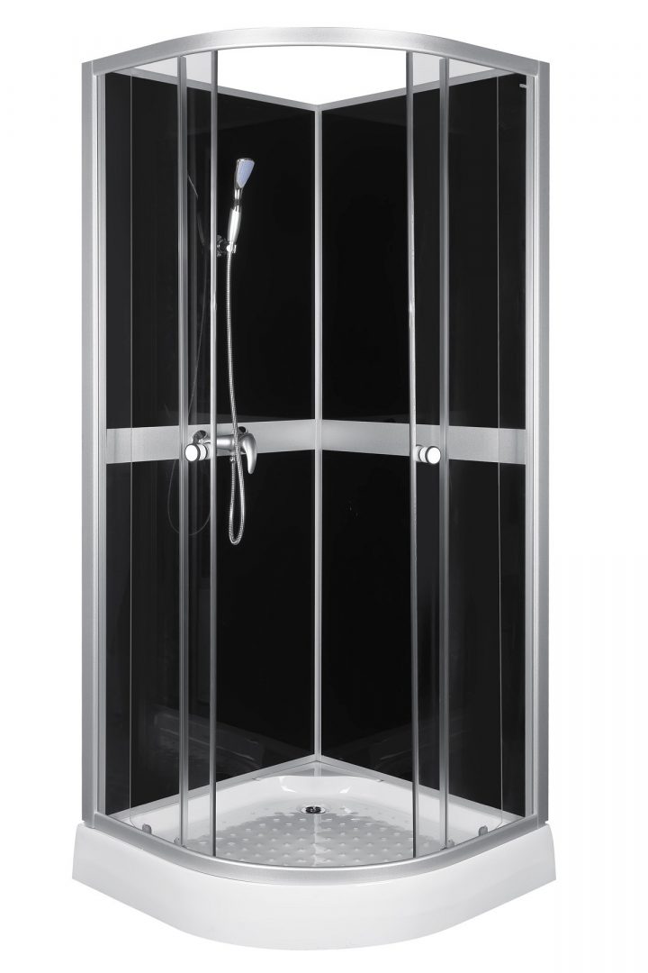 Sanifun Cabine De Douche Complète Nolan 80 X 80 Noire serapportantà Sav Cabine De Douche Modulacolor