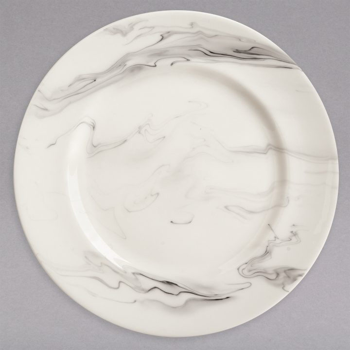 Syracuse China 999533003 Smoke 11" Royal Rideau White serapportantà Rideau Plate