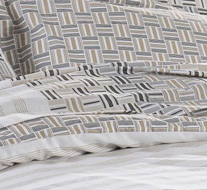 Tradinlinge Drap Plat Diego Gris Coton 57 Fils encequiconcerne Rideau Diego