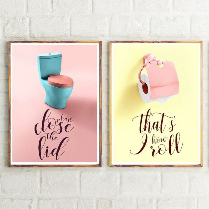 Wallcorners – Nordic Wall Art Canvas – Free Shipping pour Poster Toilette Humour