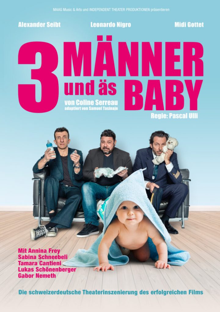 besetzung von zwei männer und ein baby