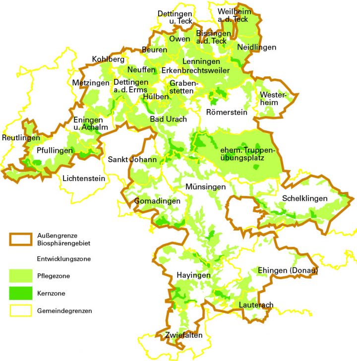 biosphärengebiet schwäbische alb karte