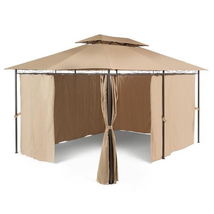 Blumfeldt Grandezza Tente Pavillon De Jardin 3X4M Acier Polyester dedans Toile Remplacement Tonnelle Ronde Iloha