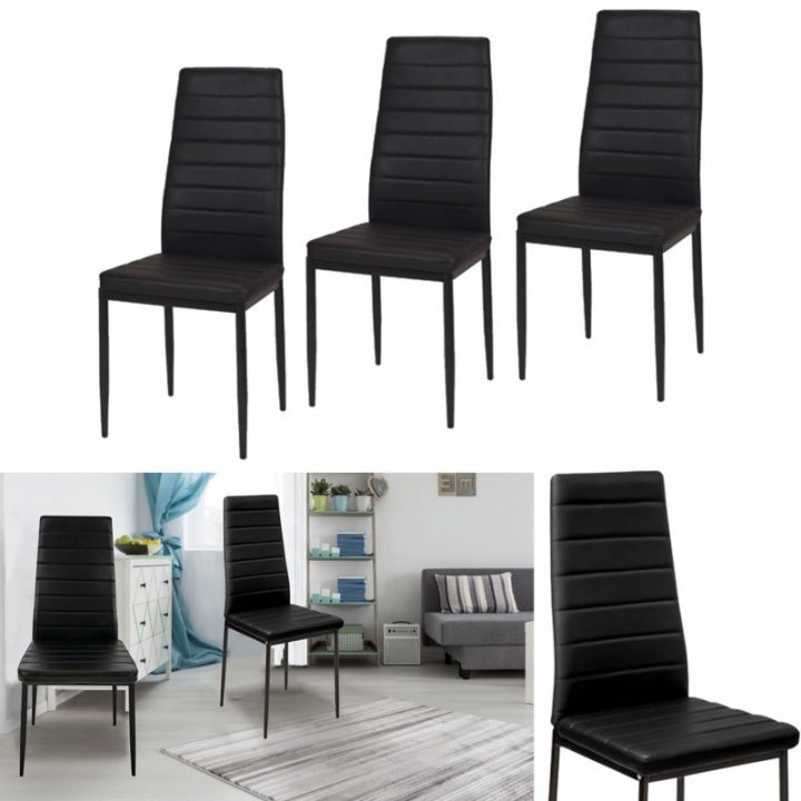 Idmarket – Lot De 6 Chaises Romane Noires Pour Salle À Manger – Pas pour Chaises But Romane