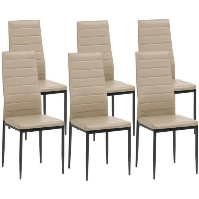 Lot De 6 Chaises Romane Taupes Pour Salle À Manger – Achat / Vente serapportantà Chaises But Romane