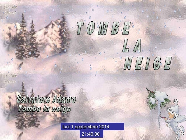 tombe la neige deutsch