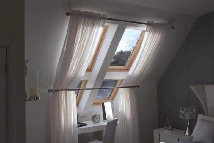 Window Dressing For Velux Windows- This Is What I Had In Mind | Loft intérieur Rideaux Fenetre Manssarde