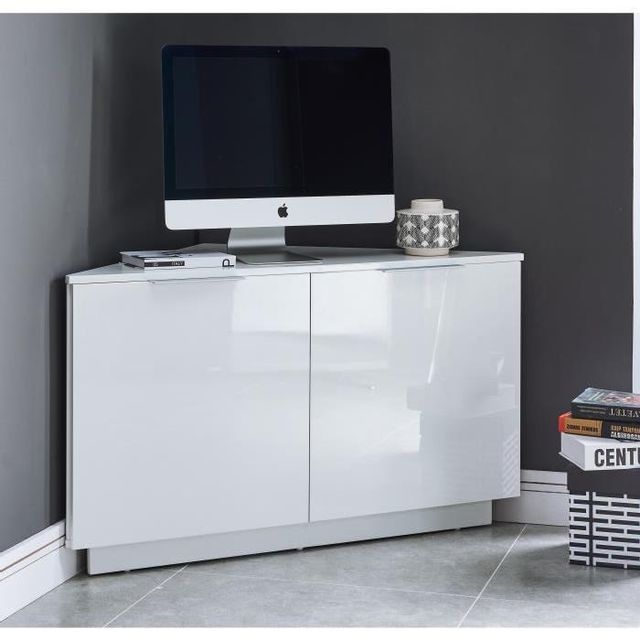 meuble d angle tv blanc