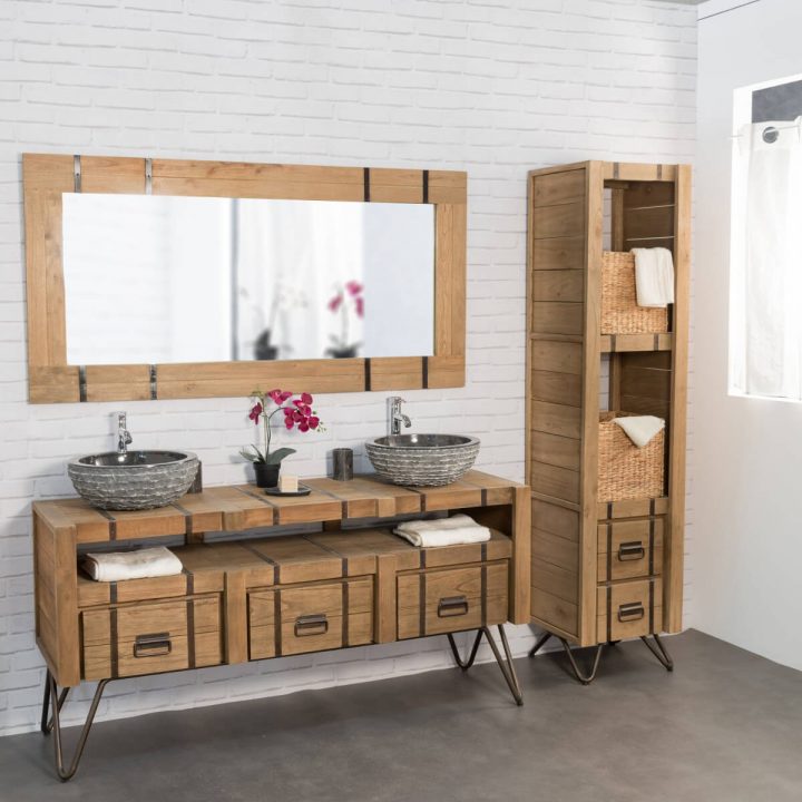 meuble teck salle de bain ikea