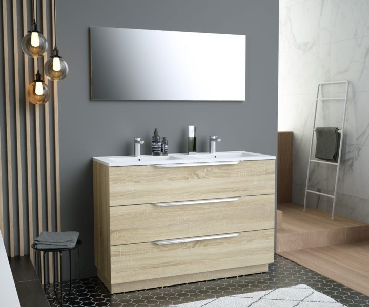 ensemble meuble vasque + miroir salle de bain pas cher