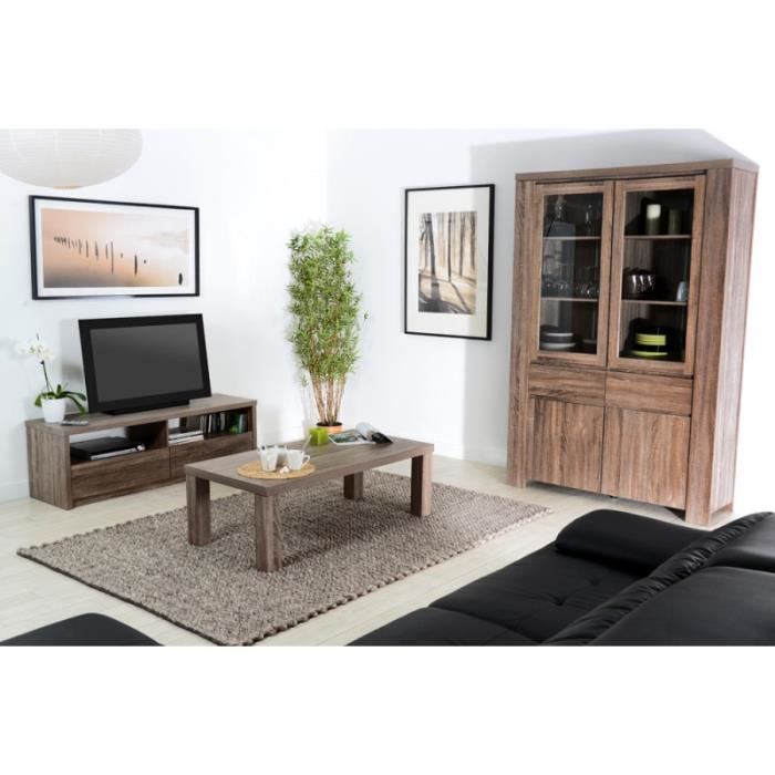 meuble tv et table basse assortie en bois