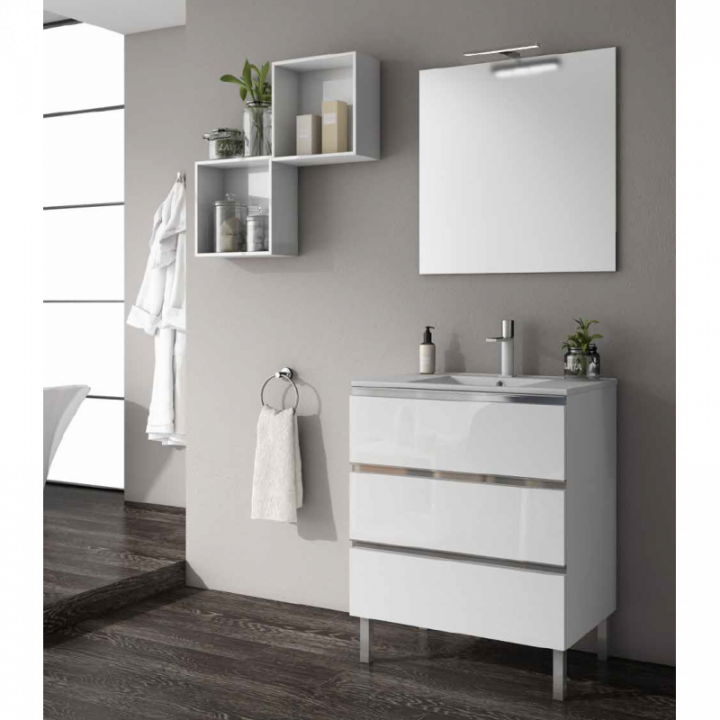 meuble salle de bain 100 cm sur pied