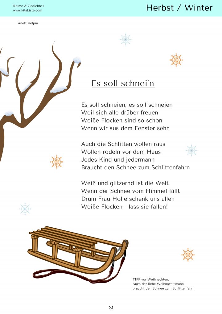 winter gedicht 4 strophen