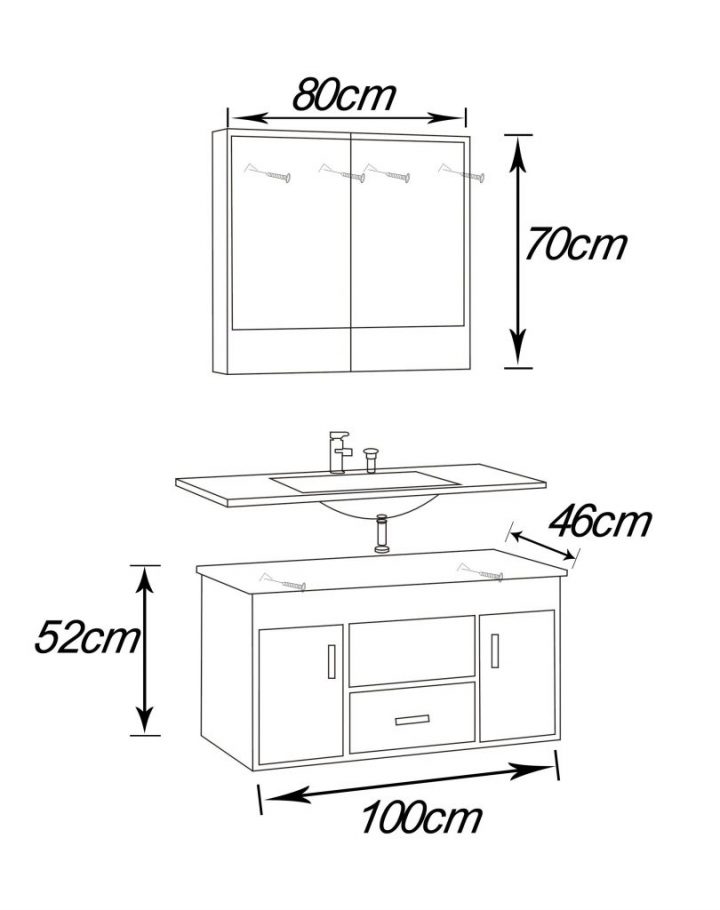 hauteur de meuble de salle de bain