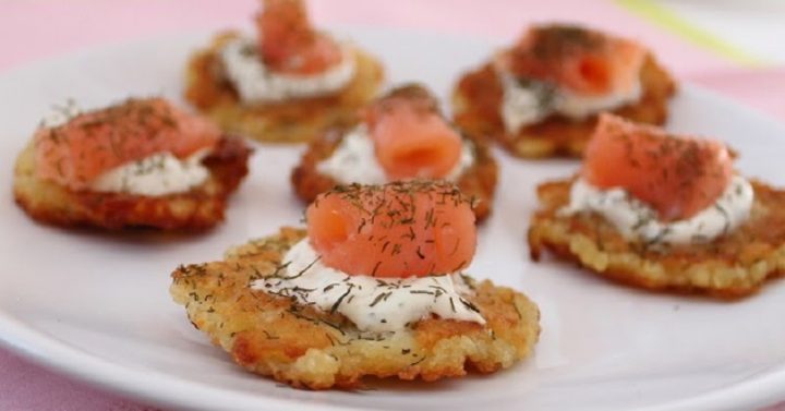 kartoffelpuffer mit lachs und frischkäse