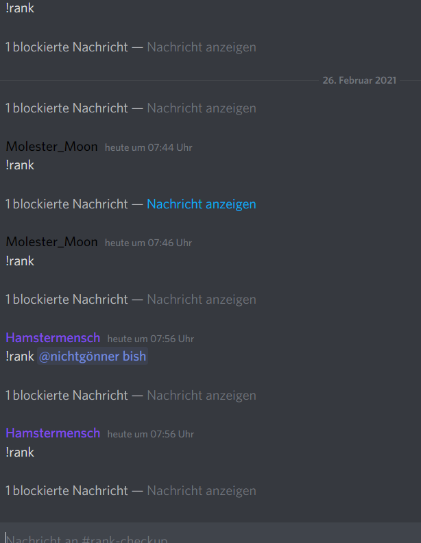 discord nachrichten konnten nicht geladen werden