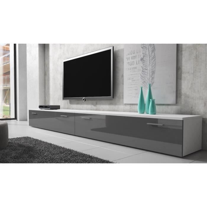 meubles tv gris et blanc