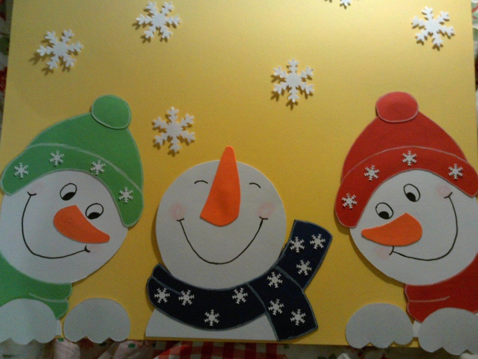 Bastelvorlage Schneemann Fensterbild - kinderbilder.download