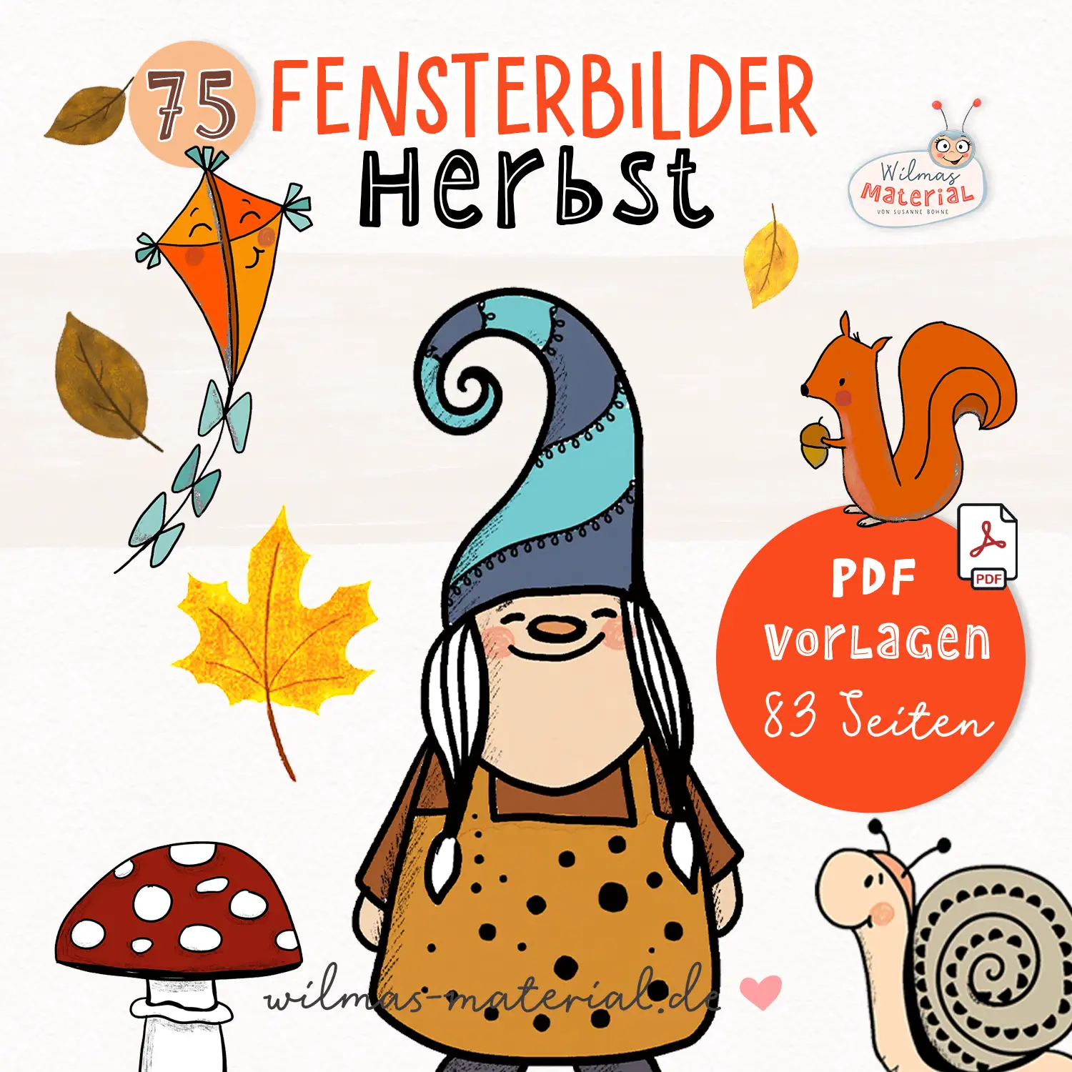 Herbst Fensterbilder basteln - 75 tolle Vorlagen für Kinder