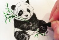 panda einfach zeichnen