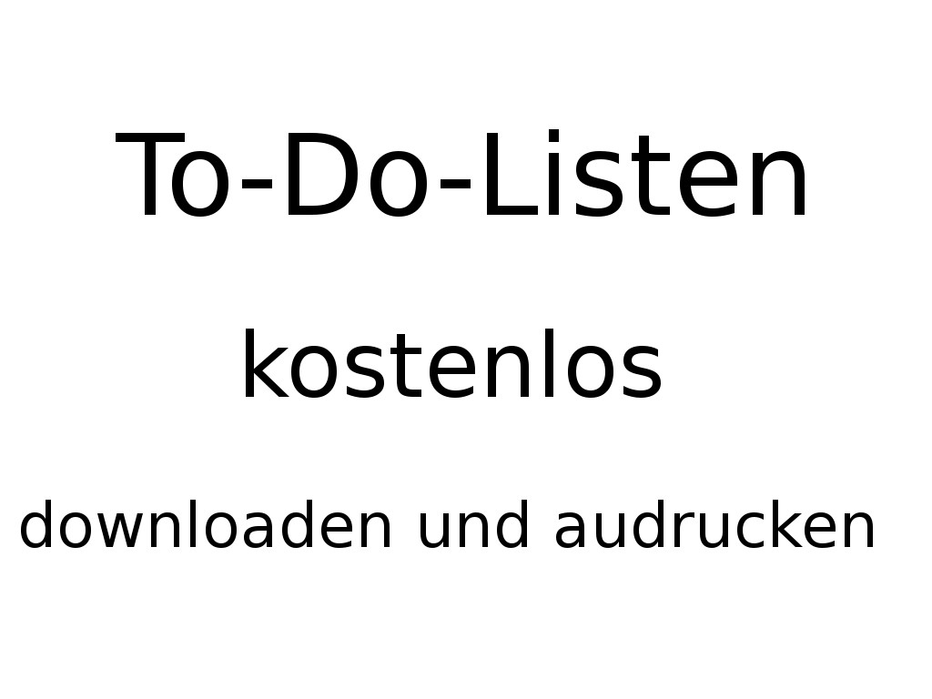 Personal Evolution: Zeitmanagement To-Do-Listen Druckvorlagen