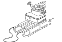 ausmalbilder schlitten