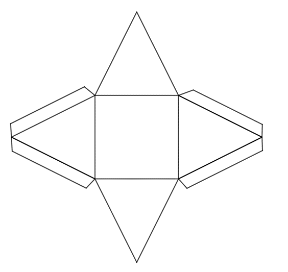 Bastelvorlage Pyramide